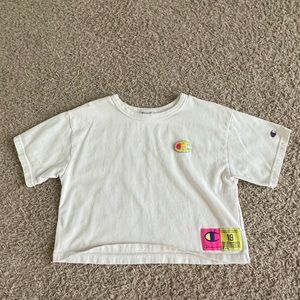 Champion boxy crop top with jersey tee details